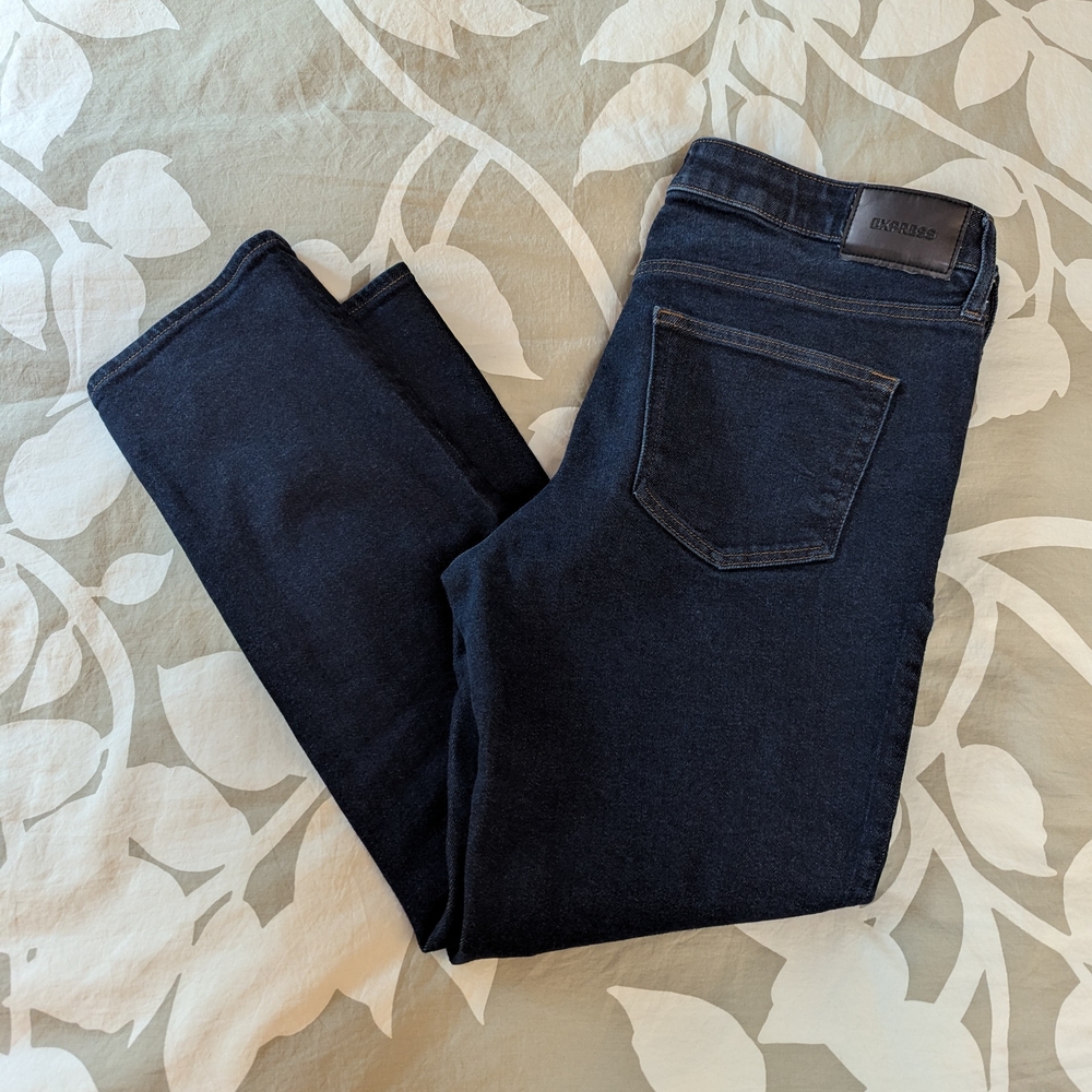 Express Straight Blue Jeans - 34 X 30